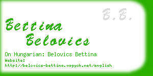 bettina belovics business card